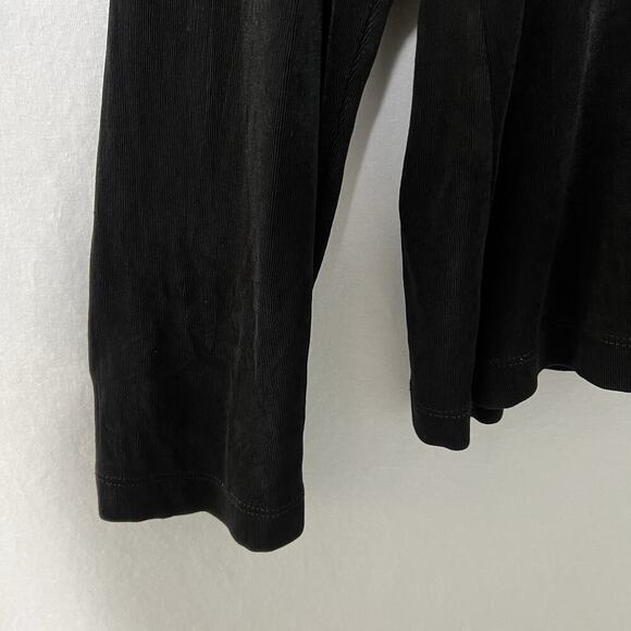 Chico’s Travelers Front Zip Cardigan Size 3 Black XL Rhinestones V Neck Acetate - Picture 6 of 11